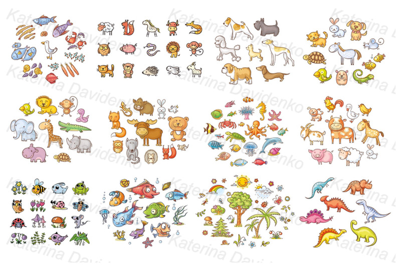 cartoon-drawing-cute-animals-bundle