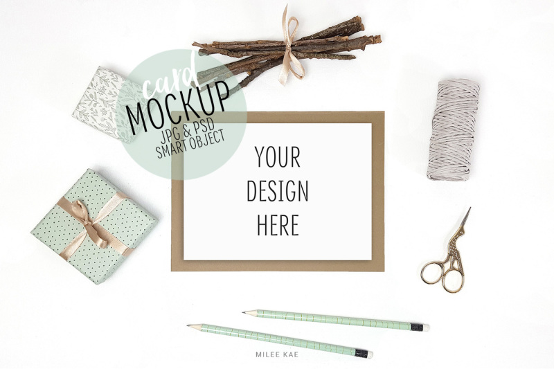 Free White card mockup, JPG & PSD (PSD Mockups)