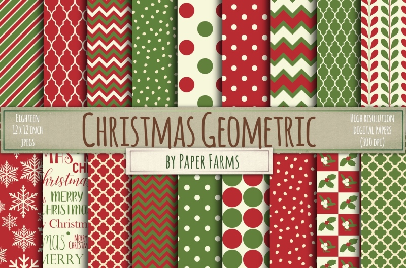 christmas-geometric-digital-paper