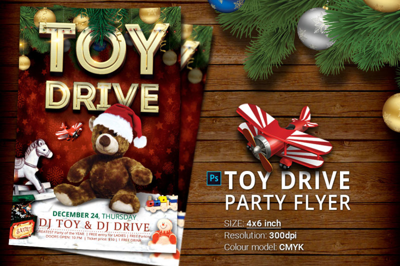 toy-drive-party-flyer