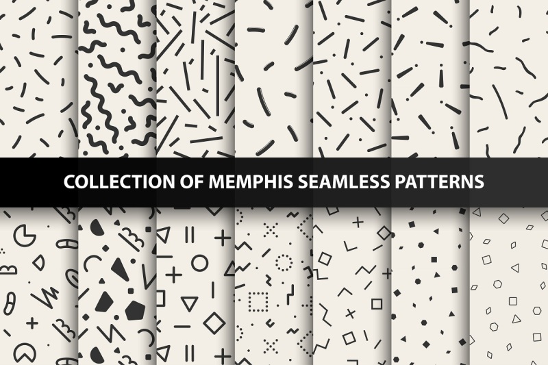 trendy-seamless-memphis-patterns-set