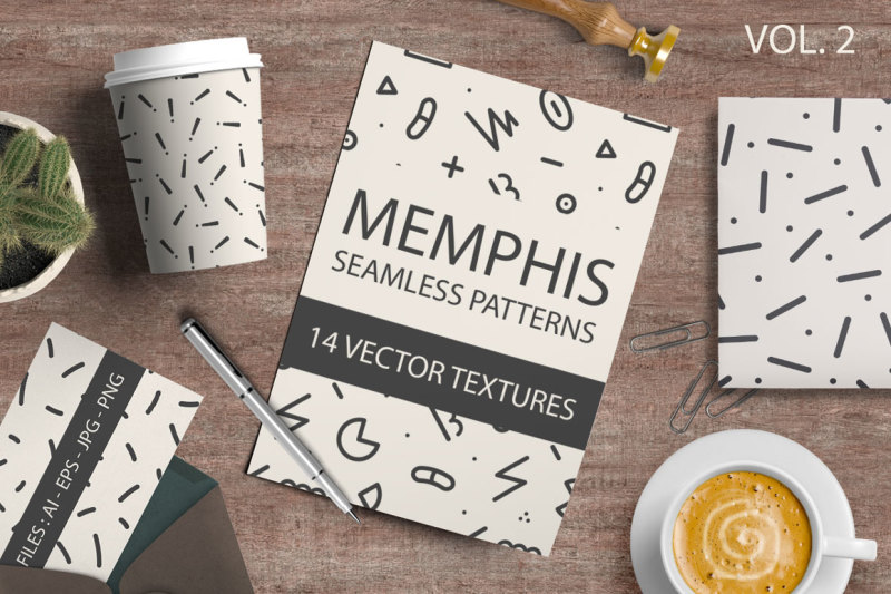 trendy-seamless-memphis-patterns-set