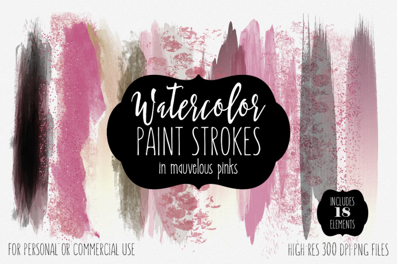 mauvelous-pink-watercolor-paint-strokes