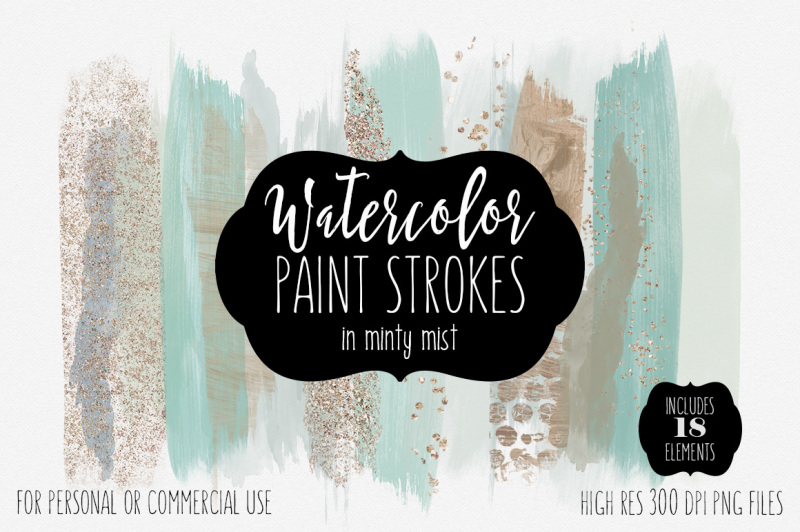 watercolor-paint-strokes-in-minty-mist