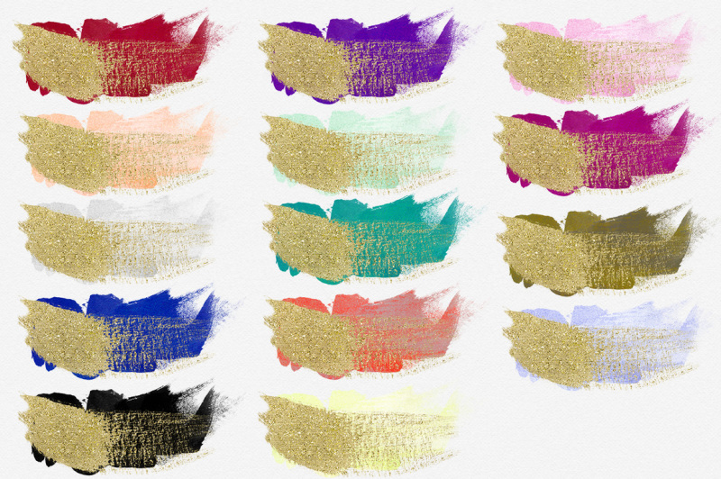 watercolor-brush-strokes-with-metallic-gold