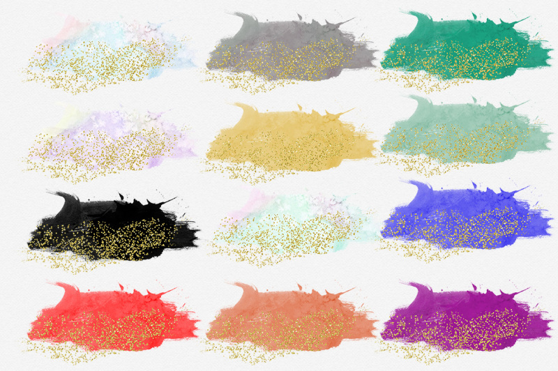 watercolor-brush-strokes-with-gold-confetti