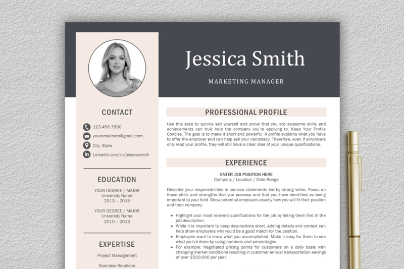 resume template    cv template    professional resume