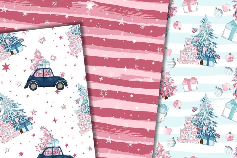 pink-christmas-papers