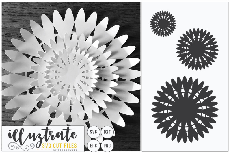 Download Flower SVG Cut File - Flower Bundle - 3D Flower SVG ...