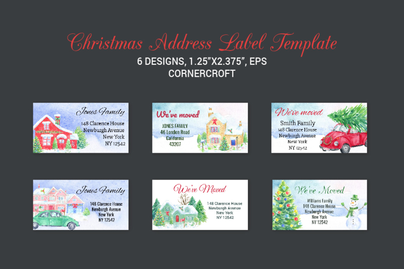 christmas-address-label-template