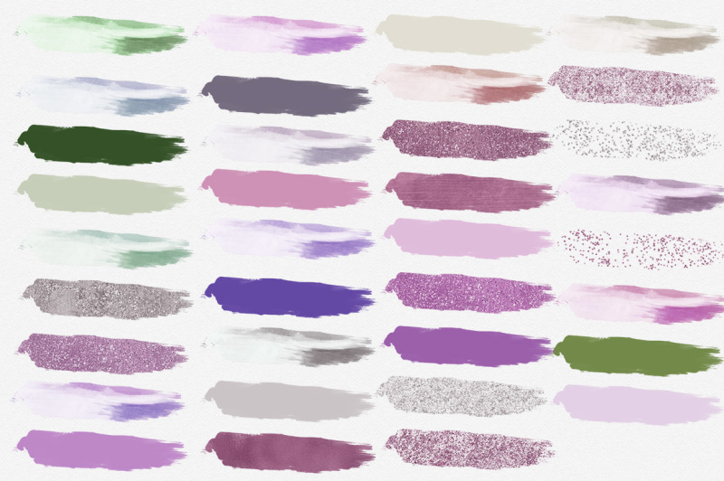 purple-and-silver-metallic-watercolor-brush-paint-strokes