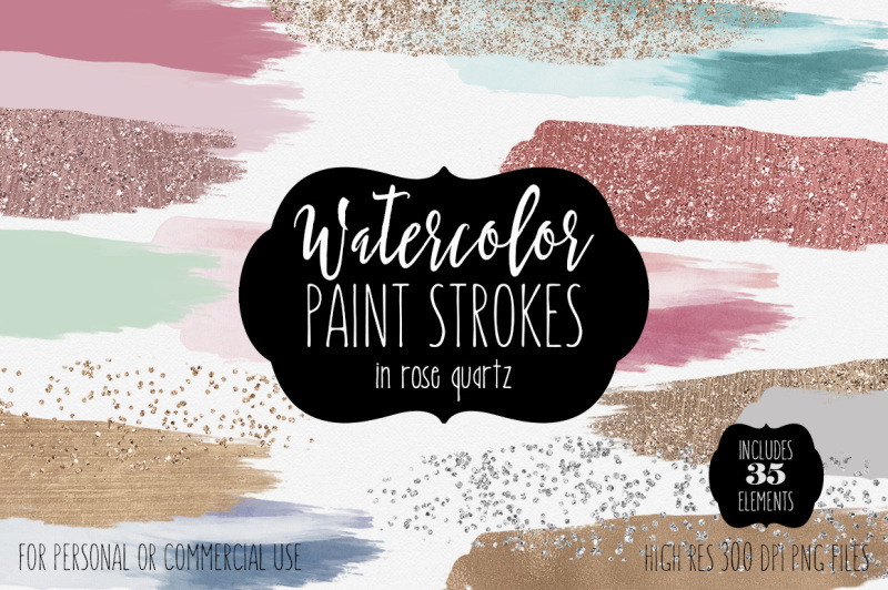 watercolor-brush-strokes-and-rose-gold-metallics