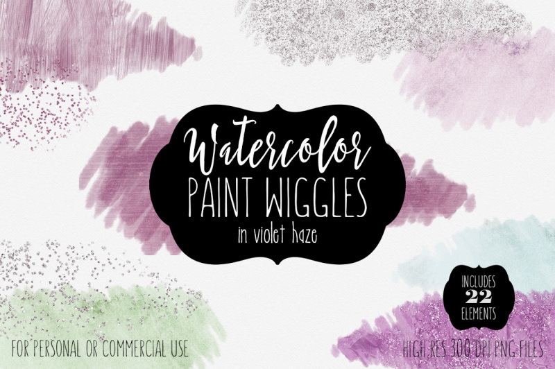 watercolor-paint-textures-shapes-brush-strokes-violet-purple-and-mint