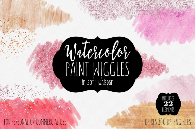 soft-pink-watercolor-paint-textures-and-shapes-with-metallic-confetti-and-glitter