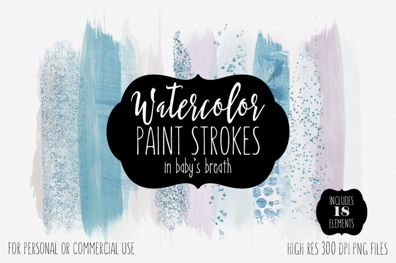 watercolor-brush-strokes-in-blush-pink-and-baby-blue-with-glitter-confetti