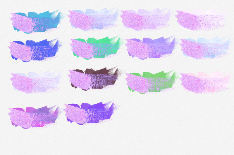 watercolor-and-lavender-purple-glitter-brush-strokes-paint-splashes