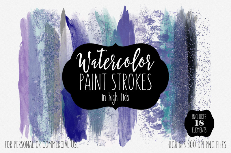 high-tide-ocean-blue-watercolor-brush-strokes-and-glitter-confetti-set