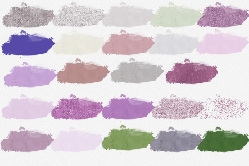 watercolor-paint-brush-blobs-in-posie-pink-and-silver-metallic-confetti