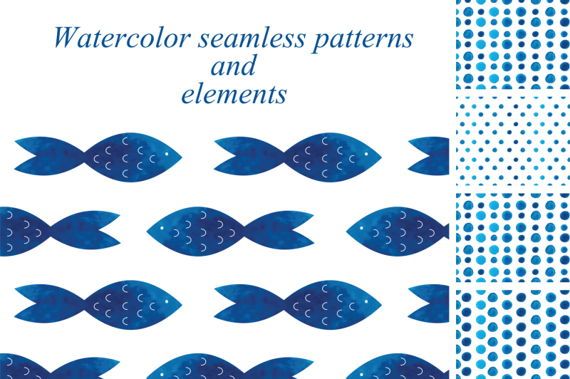 blue-watercolor-seamless-patterns