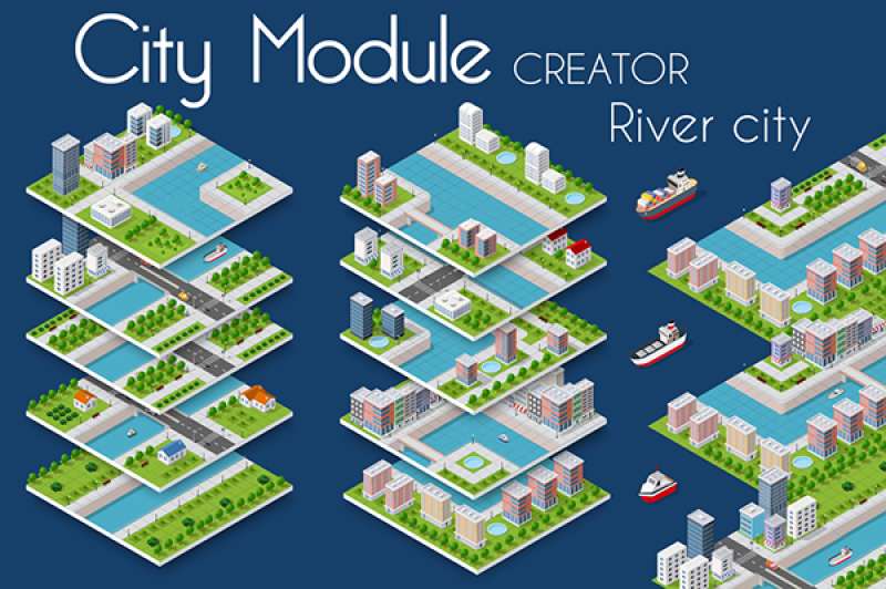 city-module-creator-bundle-set-river-city
