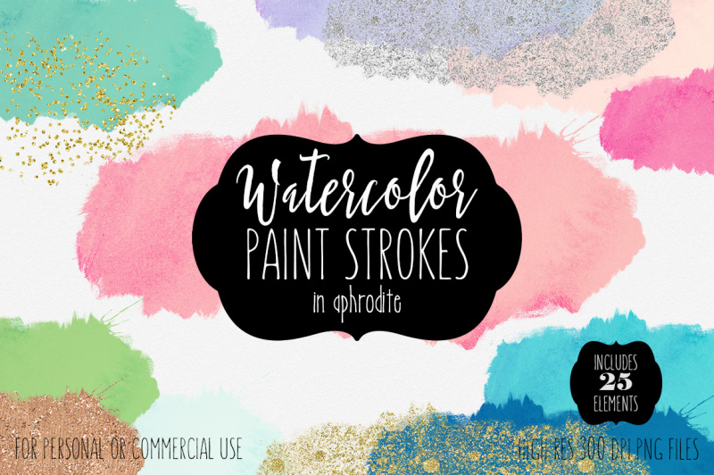 watercolor-brush-stroke-splatters-with-silver-and-gold-glitter-confetti