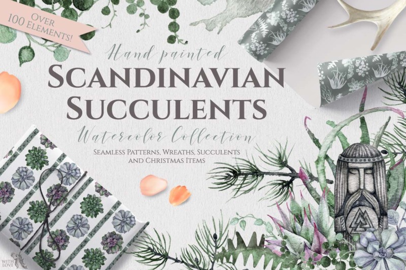 watercolor-scandinavian-succulents