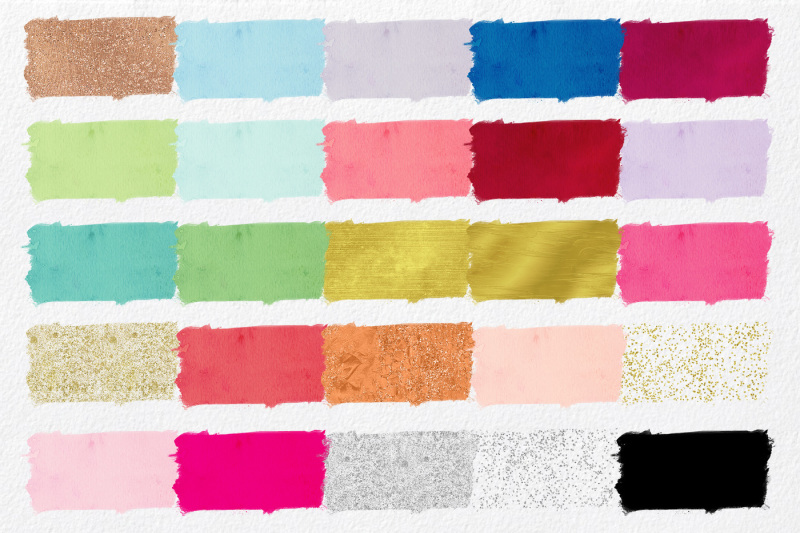 watercolor-and-confetti-paint-rectangle-swatches-in-rainbow-colors