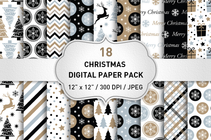 christmas-digital-paper-pack-christmas-backgrounds-black-christmas-pattern-scrapbook-paper