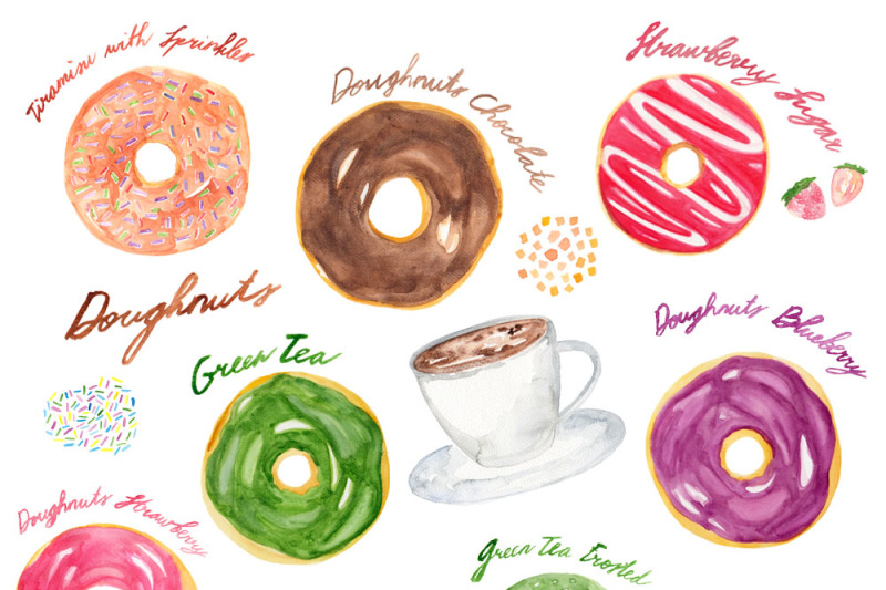 doughnuts-watercolor-clipart