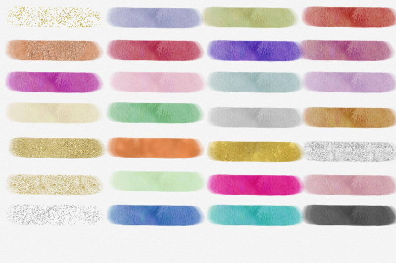 watercolor-paint-brush-rectangle-headers-in-gold-silver-and-autumn-colors