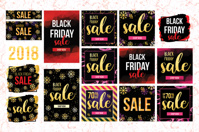 set-of-black-friday-sale-social-media-banners