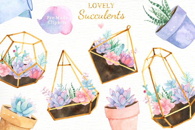 lovely-succulents-watercolor-clipart