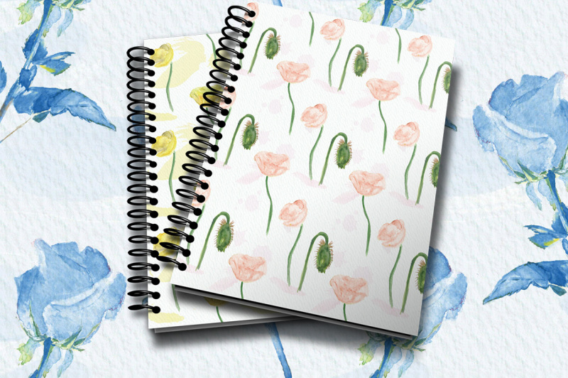watercolor-delicate-flowers-seamless-papers