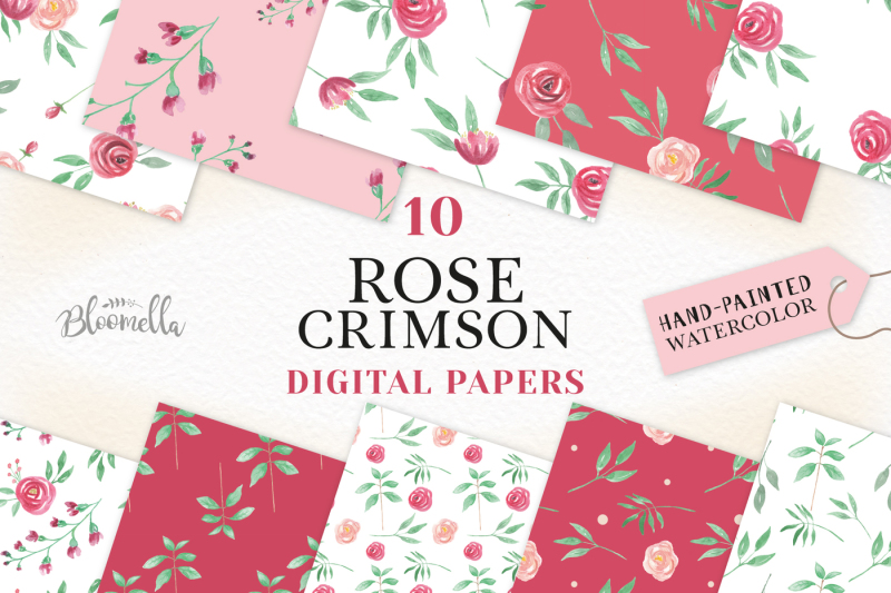 pretty-rose-crimson-watercolor-hand-painted-seamless-digital-papers-png-files