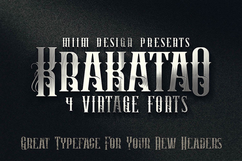krakatao-vintage-font