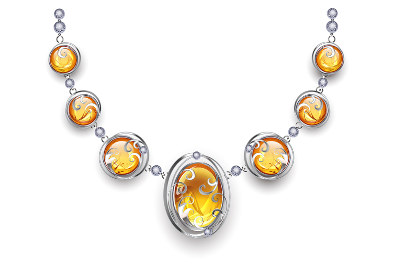 silver-necklace-with-amber