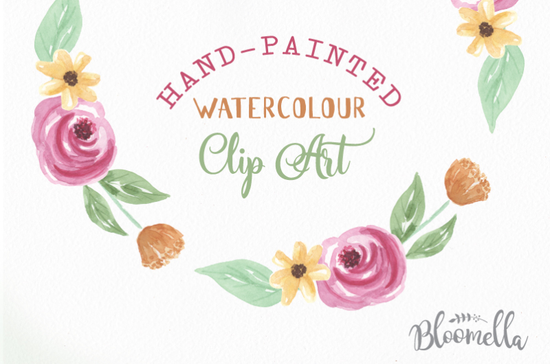 6-watercolour-peachy-floral-wreaths-clipart-instant-download-wedding-leaves-hand-painted-blooms-garlands-pink-yellow-clip-art-pngs-digital