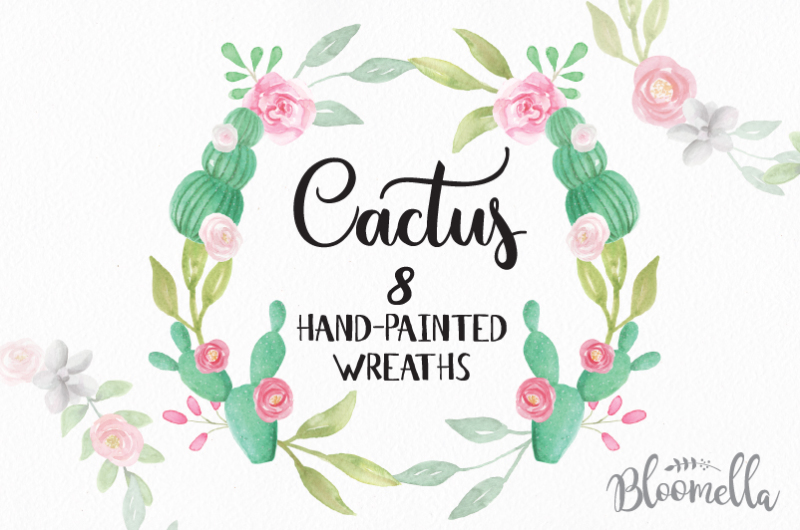 8-watercolour-cactus-wreaths-clipart-succulents-leaves-hand-painted-flowers-floral-garlands-clip-art-instant-download-cacti-pngs-digital