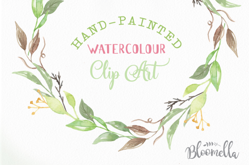 7-watercolour-leaf-wreaths-clipart-pretty-hand-painted-garlands-clip-art-instant-download-pngs-wedding-individual-files-leaves-digital-art