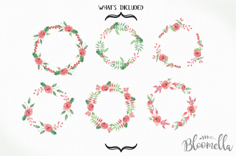 6-watercolour-noel-wreaths-clipart-christmas-festive-winter-hand-painted-garlands-clip-art-instant-download-holly-pngs-merry-holidays