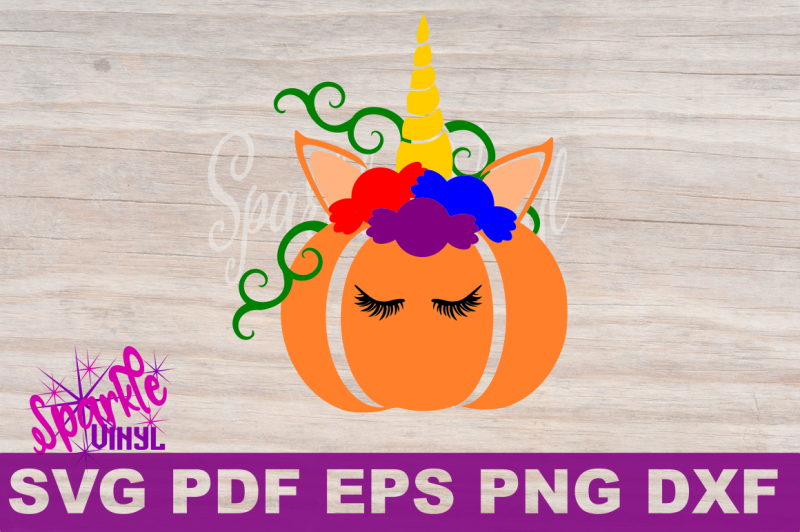 unicorn-pumpking-with-candy-svg-dxf-eps-png-pdf-files-for-cricut-and-silhouette