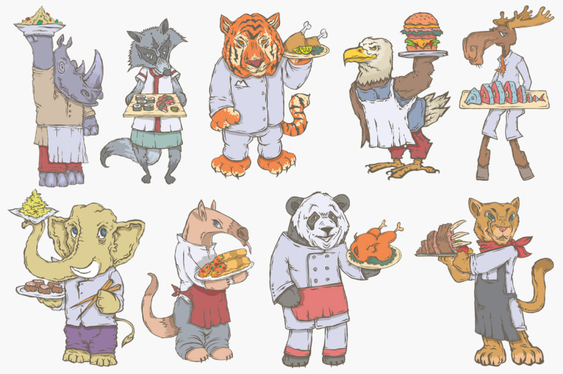 cook-different-countries-animal-characters