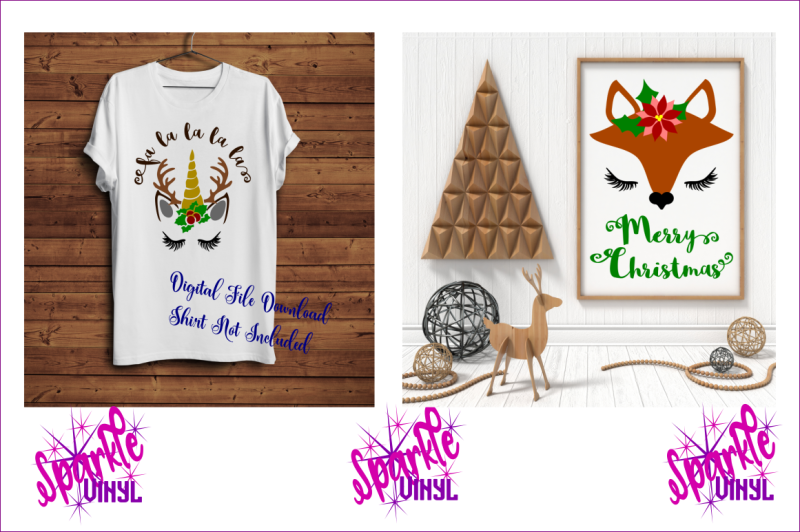 svg-christmas-bundle-christmas-svg-bundle-files-for-cricut-or-silhouette-featuring-plaid-reindeer-unicorns-santa-goat-and-snowman