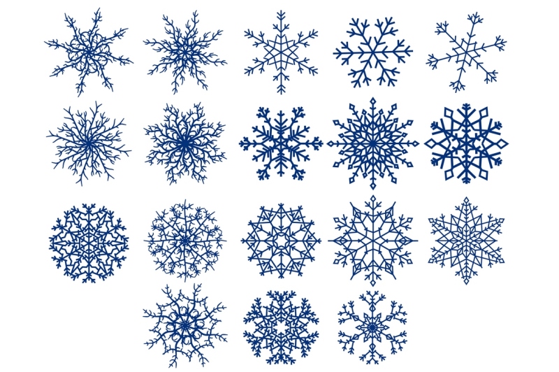 snowflakes-collection-vector