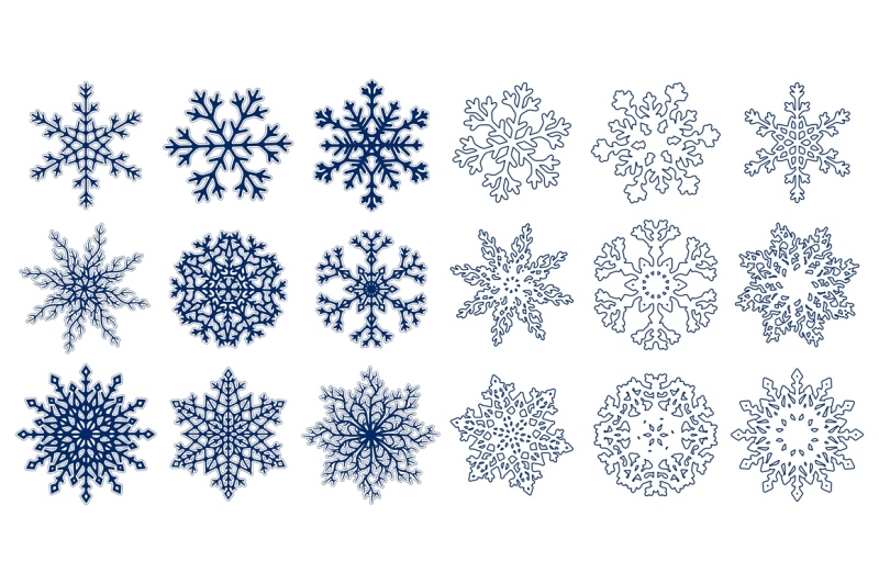 snowflakes-collection-vector