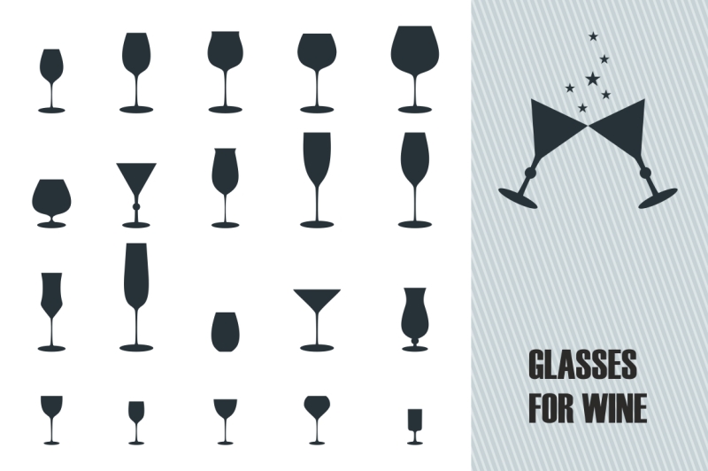 vine-glasses-vector-icons
