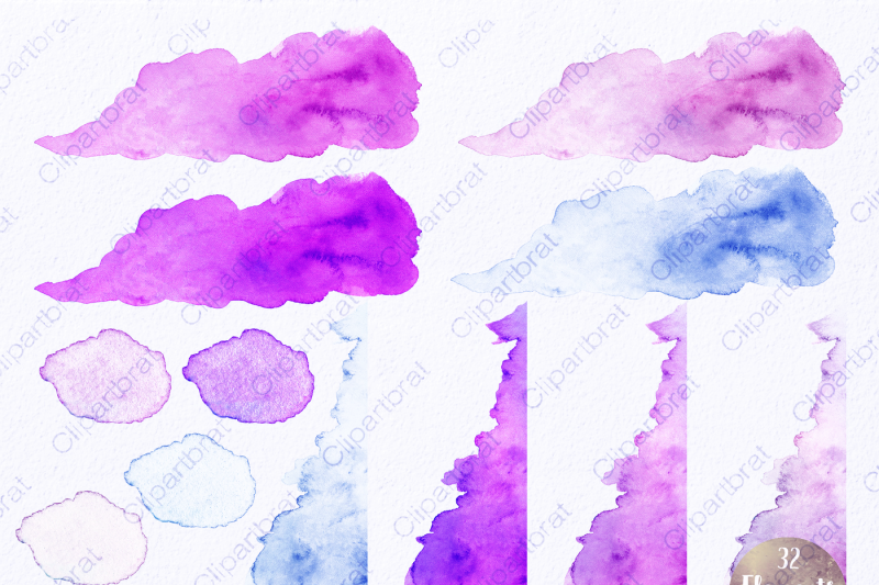 watercolor-paint-wash-shapes-and-edges-textures-in-pink-blue-and-purple