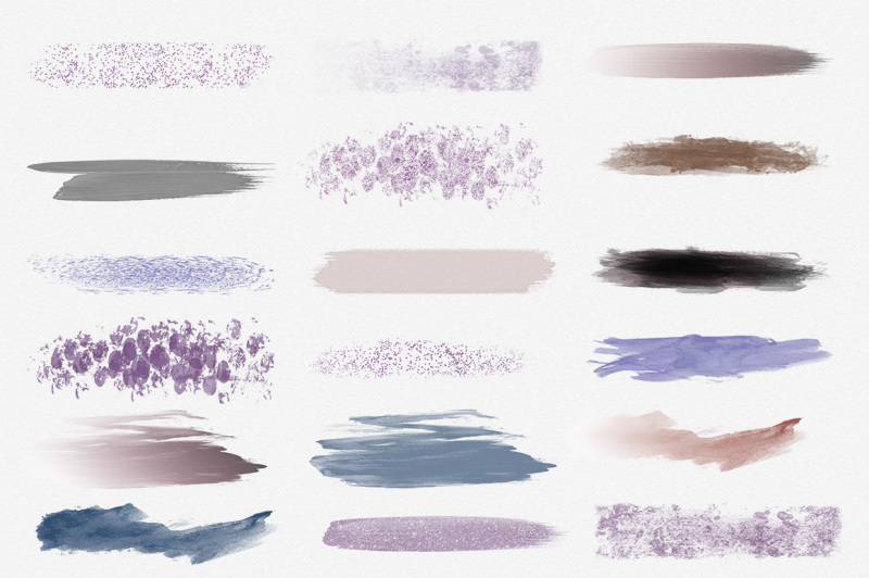 elegance-watercolor-paint-strokes-in-purple-gray-and-blue-with-confetti-glitter