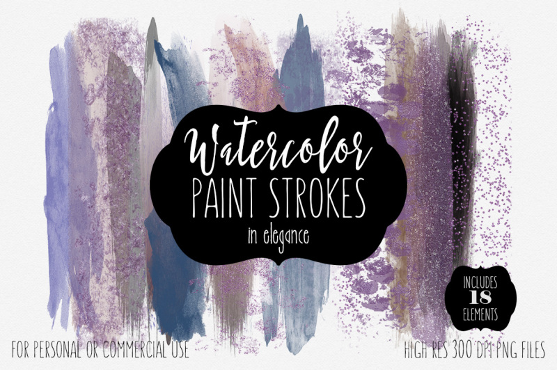 elegance-watercolor-paint-strokes-in-purple-gray-and-blue-with-confetti-glitter