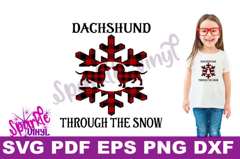SVG Funny Christmas Winter Dachshund through the snow ...